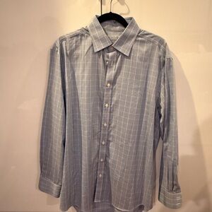 Charles Tyrwhitt Light Blue Plaid Dress Shirt